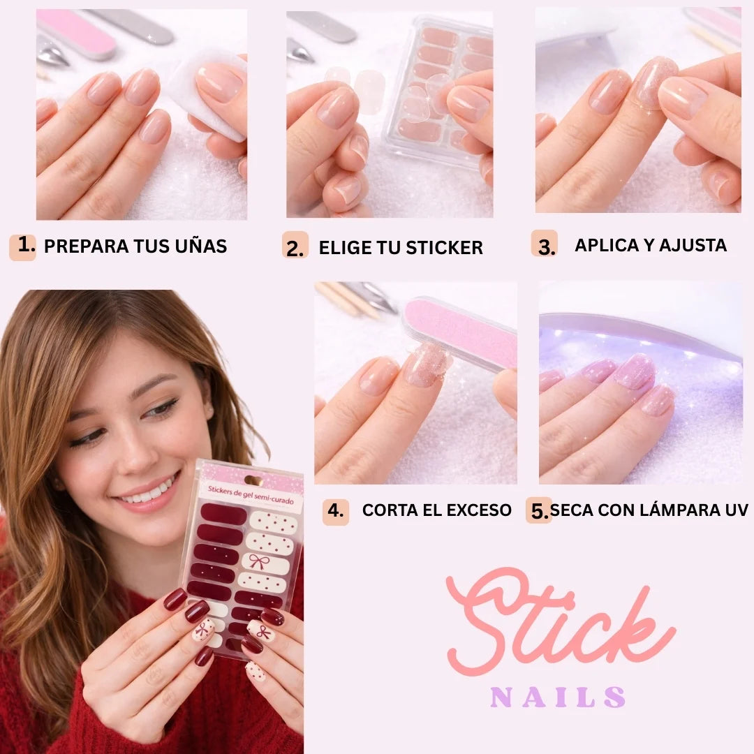 STICKNAILZ ® - STICKER DE GEL PARA UÑAS