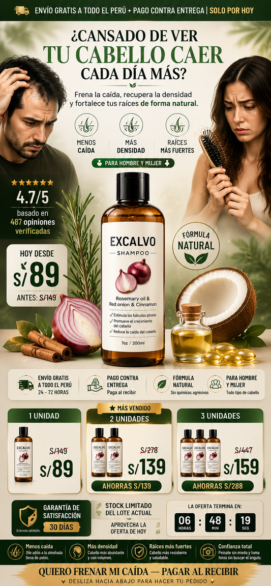 SHAMPOO ANTICAIDA - EXCALVO